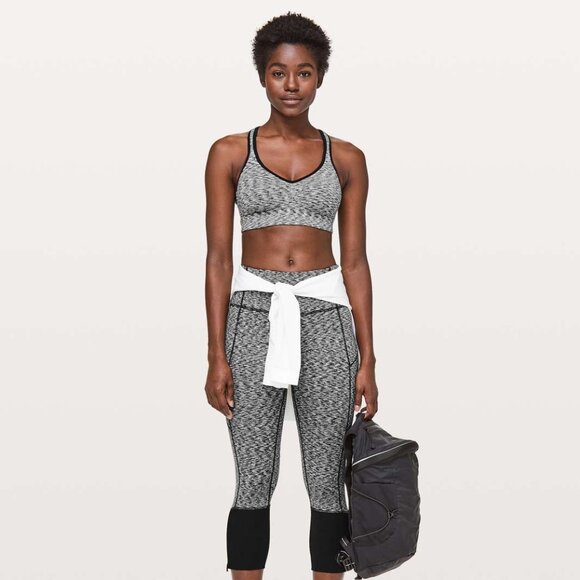 Lululemon Speed Up Bra C/D Spaced Out Space Dye Black White - High Support - Picture 5 of 9